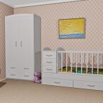 محول سرير اطفال ابيض