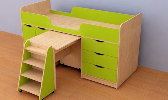 سرير الأطفال العلية قافلة