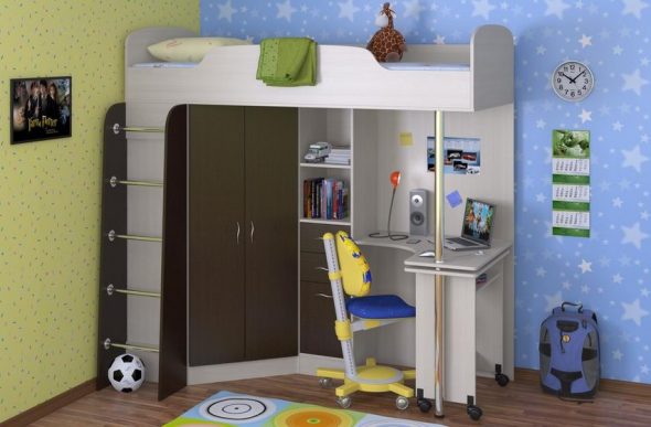 سرير الأطفال العلية Teremok