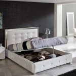 سرير مزدوج ارفع الابيض