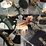 مراحل طلاء الطاولة باستخدام استنسل