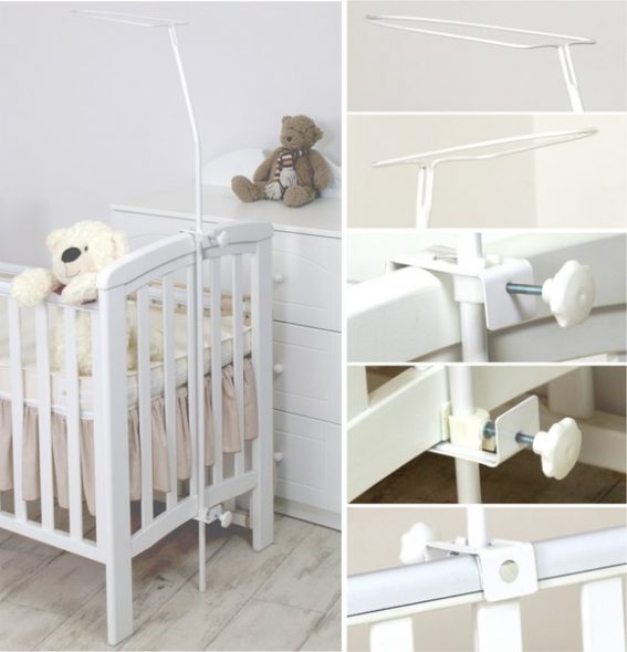 ذراع لتثبيت المظلة إلى السرير