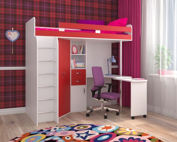 سرير العلية في الداخل