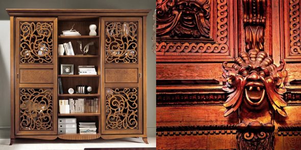 واجهات الأثاث من كتلة صخرية