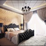 أثاث غرفة نوم أنيقة باللون الأسود