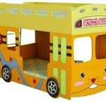 سرير حافلة مدرسية لطفلين