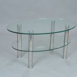 طاولة القهوة الزجاجية