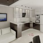 تصميم المطبخ 10 متر مربع. م المشروع