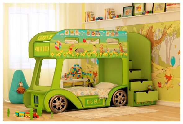 سرير بطابقه الآلة