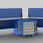 منضدة معدنية وظيفية