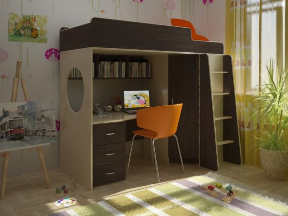 السرير العلية في سن المراهقة