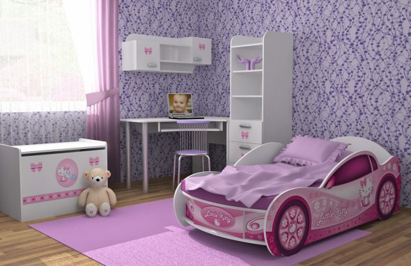 سيارة السرير لفتاة