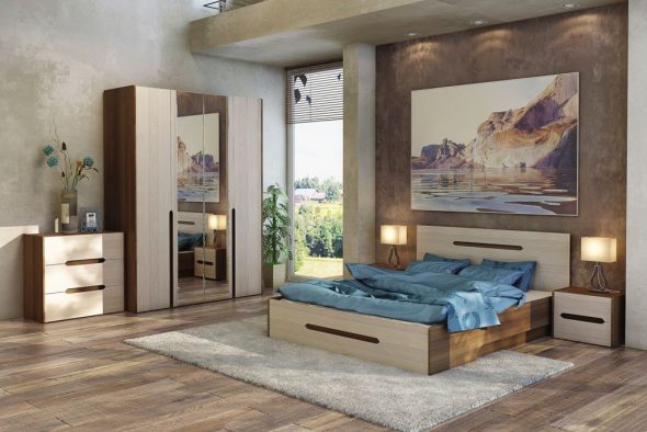 سرير ريبيكا في غرفة النوم