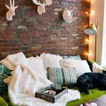 أريكة الفراء الرأس بطانية