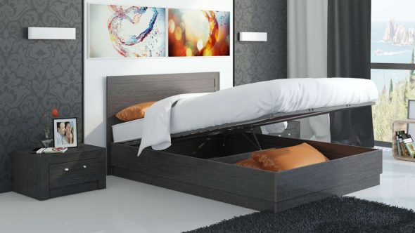 رفع السرير مع انخفاض التخزين