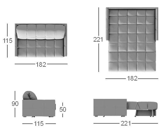 مجموعة أريكة مباشرة