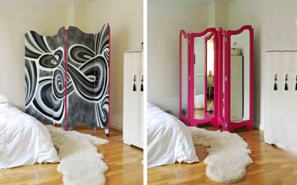 الشاشة في غرفة النوم