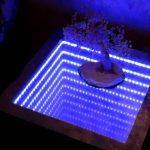 الجدول مع تصميم تأثير اللانهاية