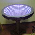 الجدول مع تأثير شكل مستدير اللانهاية