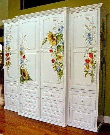 الأثاث Decoupage مع المناديل