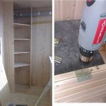 مراحل بناء خزانة الزاوية للوحة الجدار