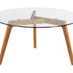 طاولة القهوة الزجاجية