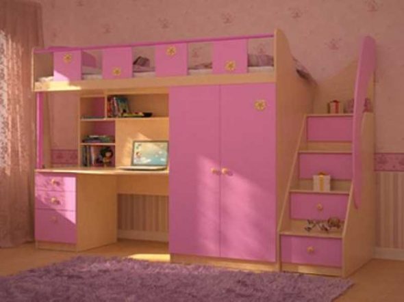 العلية السرير للفتاة