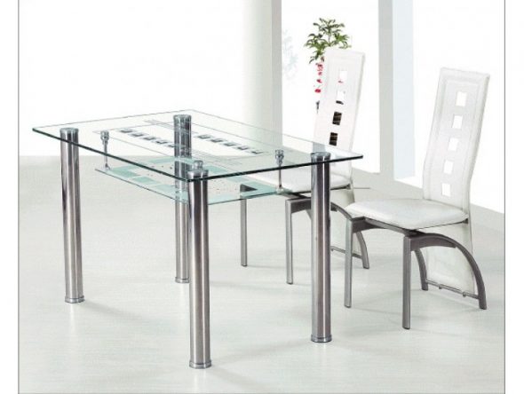 طاولة المطبخ الزجاج