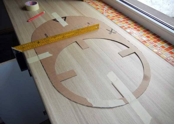 قالب لوضع علامات على كونترتوب تحت الحوض