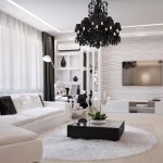 أثاث غرفة المعيشة البيضاء