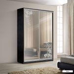 خزانة منزلقة 2 باب مع مرايا