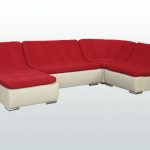 صوفا زاوية على شكل حرف U