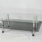 طاولة القهوة الزجاجية