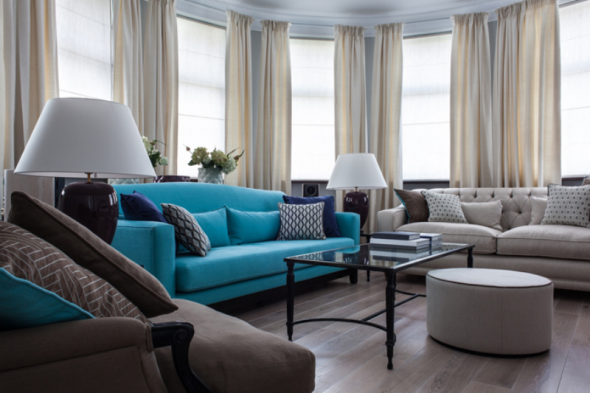 أريكة غرفة المعيشة الفيروز