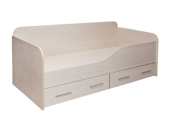 سرير خشبي مع الجانب