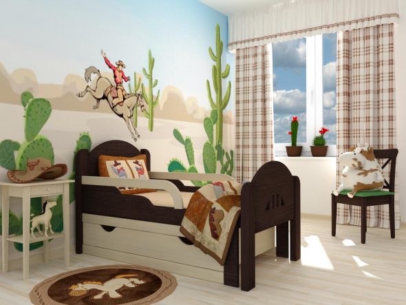 السرير مع الجانبين