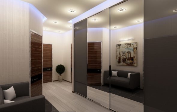 غرفة خلع الملابس في الردهة