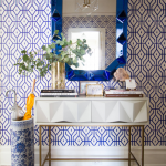 مرآة الإطار الأزرق