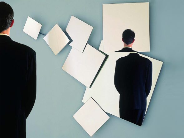 تقليم مرآة مع صورة القاطع الزجاج