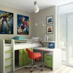 السرير مكتب الكتابة