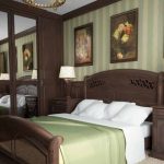 سرير خشبي مزدوج