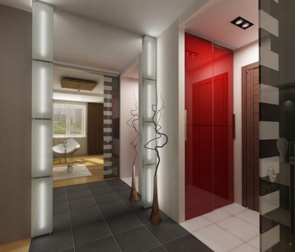 مرآة التكنولوجيا الفائقة في الردهة