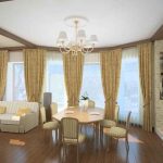 المطبخ على غرار بروفانس وتصميم غرفة الطعام والمعيشة