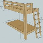 سرير بطابقين افعل ذلك بنفسك الرسم