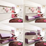 سرير خزانة بطابقين