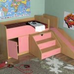 العلية السرير مع منطقة العمل Kuzya