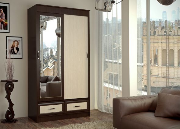 خزانة ملابس مع أدراج