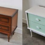 منضدة القديمة اكتسبت نظرة حديثة.