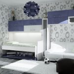 طاولة السرير في الغرفة