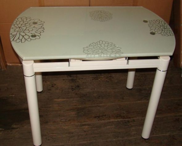 طاولة المطبخ الزجاج جولة B812